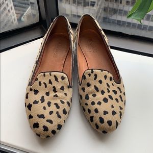 Madewell Pony hair cheetah loafer flats